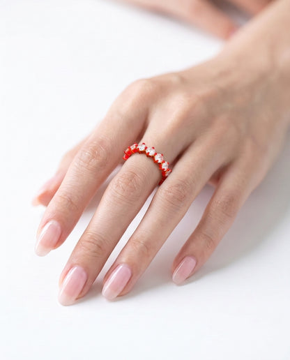 4prong Compass Layered Ring Candy Color