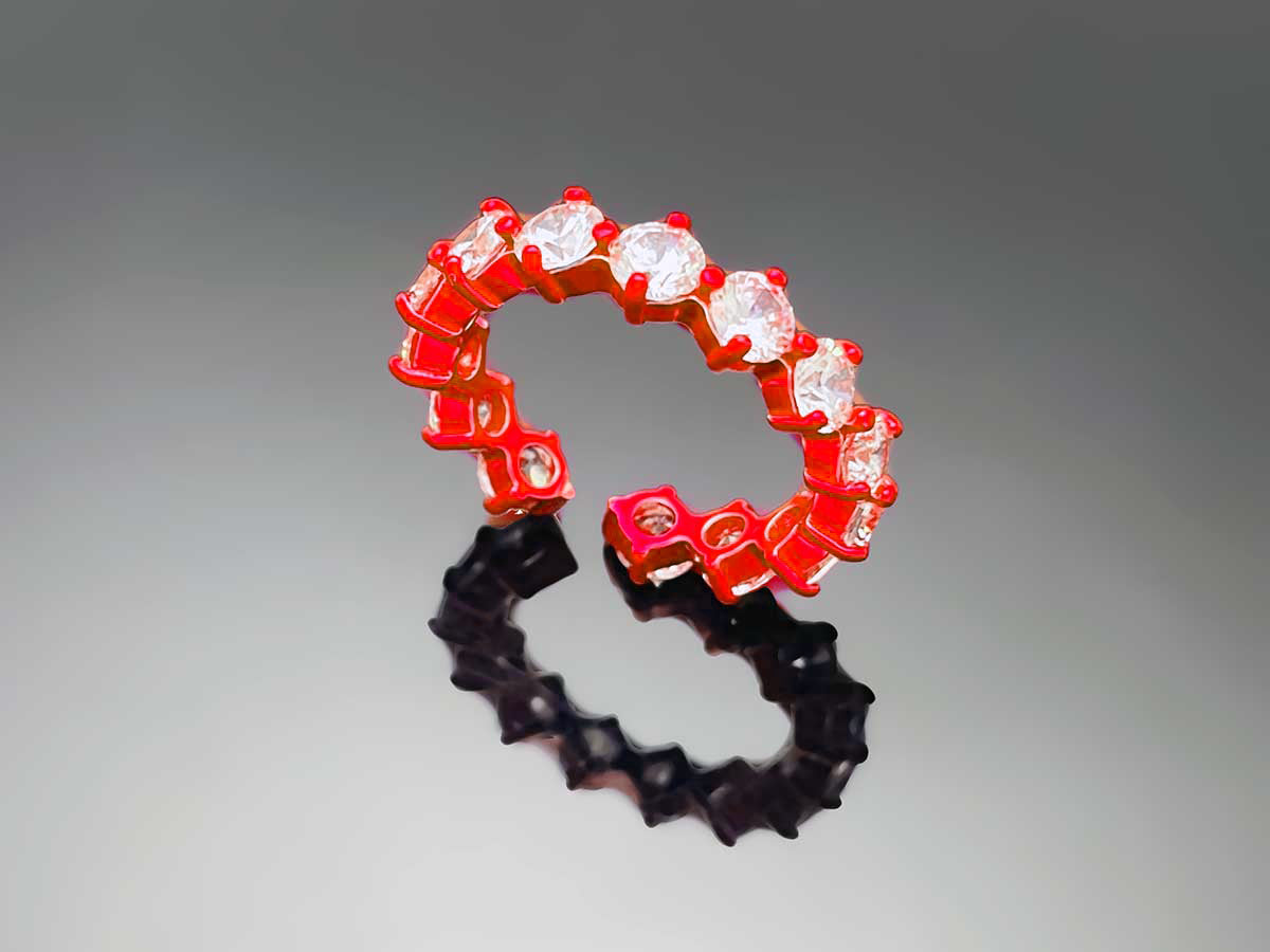 4prong Compass Layered Ring Candy Color
