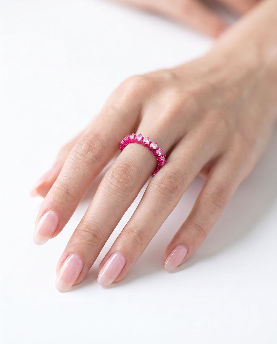 4prong Compass Layered Ring Candy Color