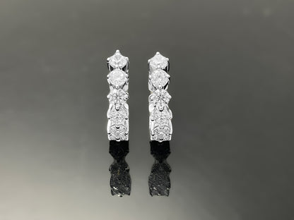 Compass Huggie Hoop Earring 3mm