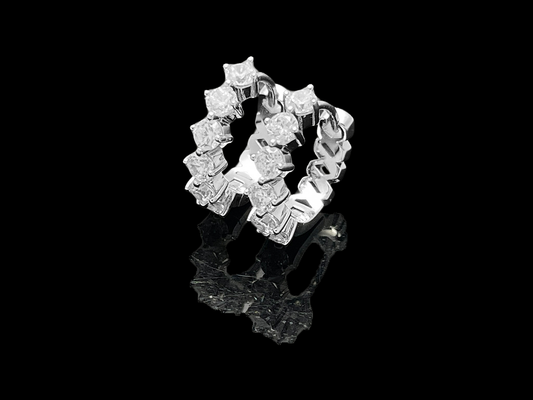 Compass Huggie Hoop Earring 3mm