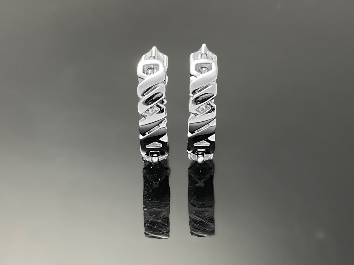 Compass Huggie Hoop Earring 3mm