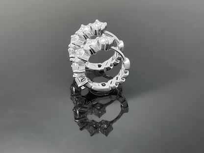 Compass Huggie Hoop Earring 4mm