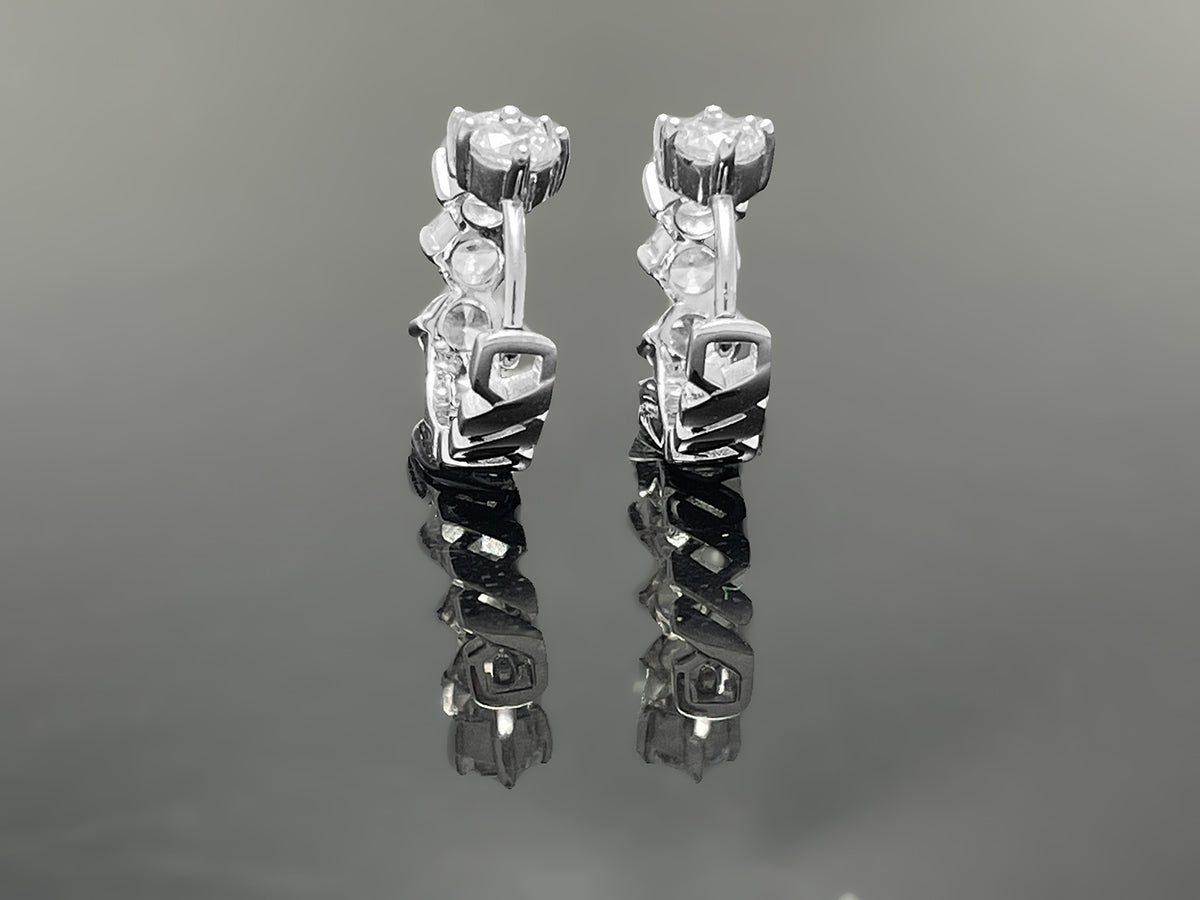 Compass Huggie Hoop Earring 4mm