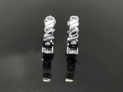 Compass Huggie Hoop Earring 4mm