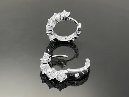 Compass Huggie Hoop Earring 4mm