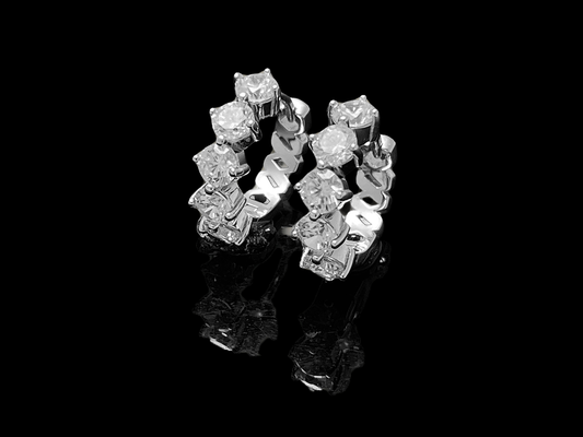 Compass Huggie Hoop Earring 4mm