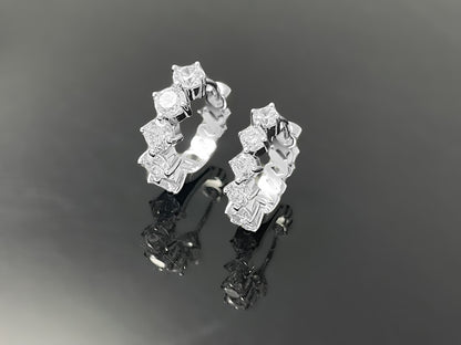 Compass Huggie Hoop Earring 4mm