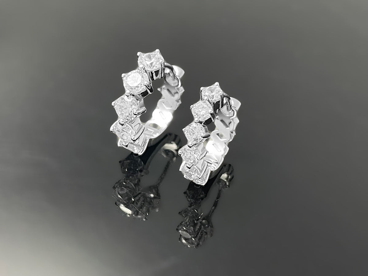 Compass Huggie Hoop Earring 3mm