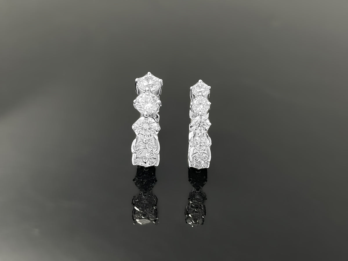 Compass Huggie Hoop Earring 4mm