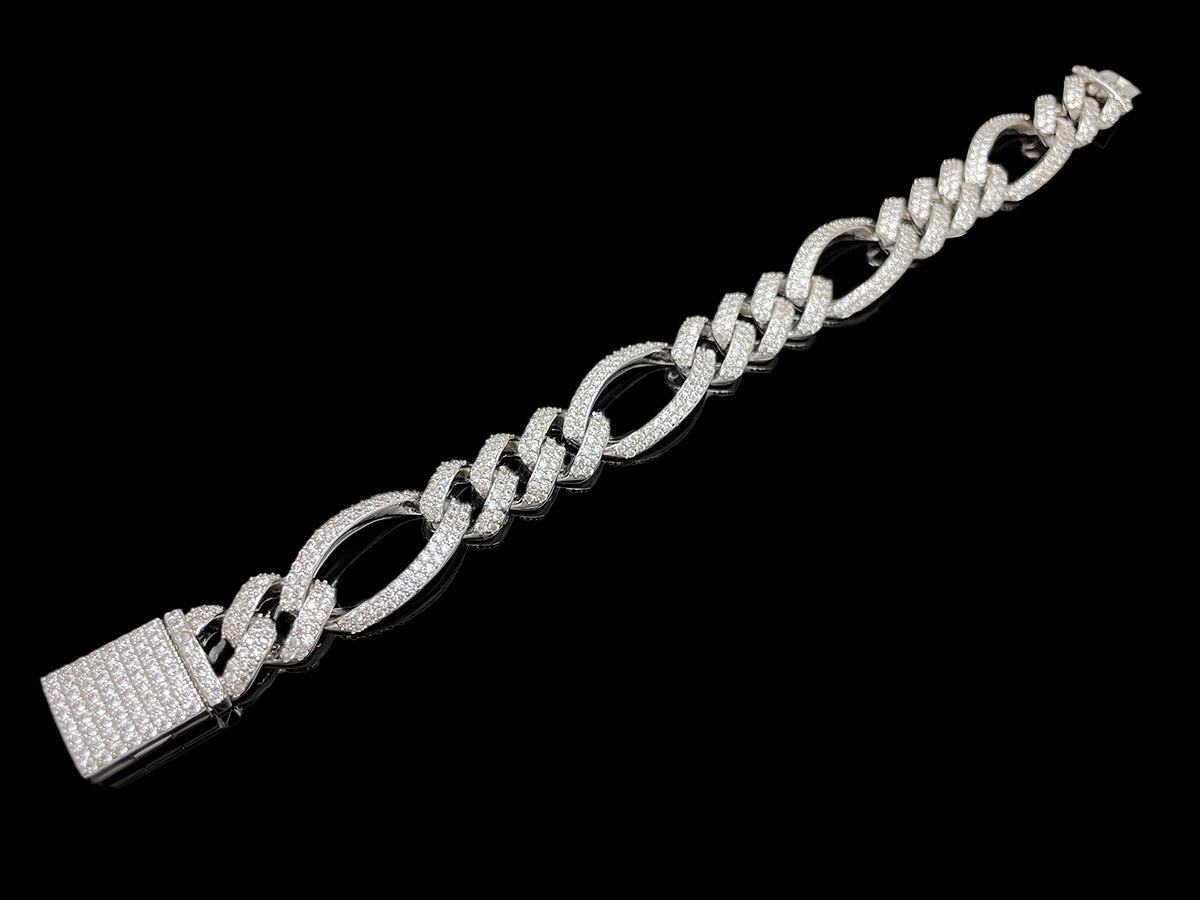 Iced Figaro Chain Bracelet