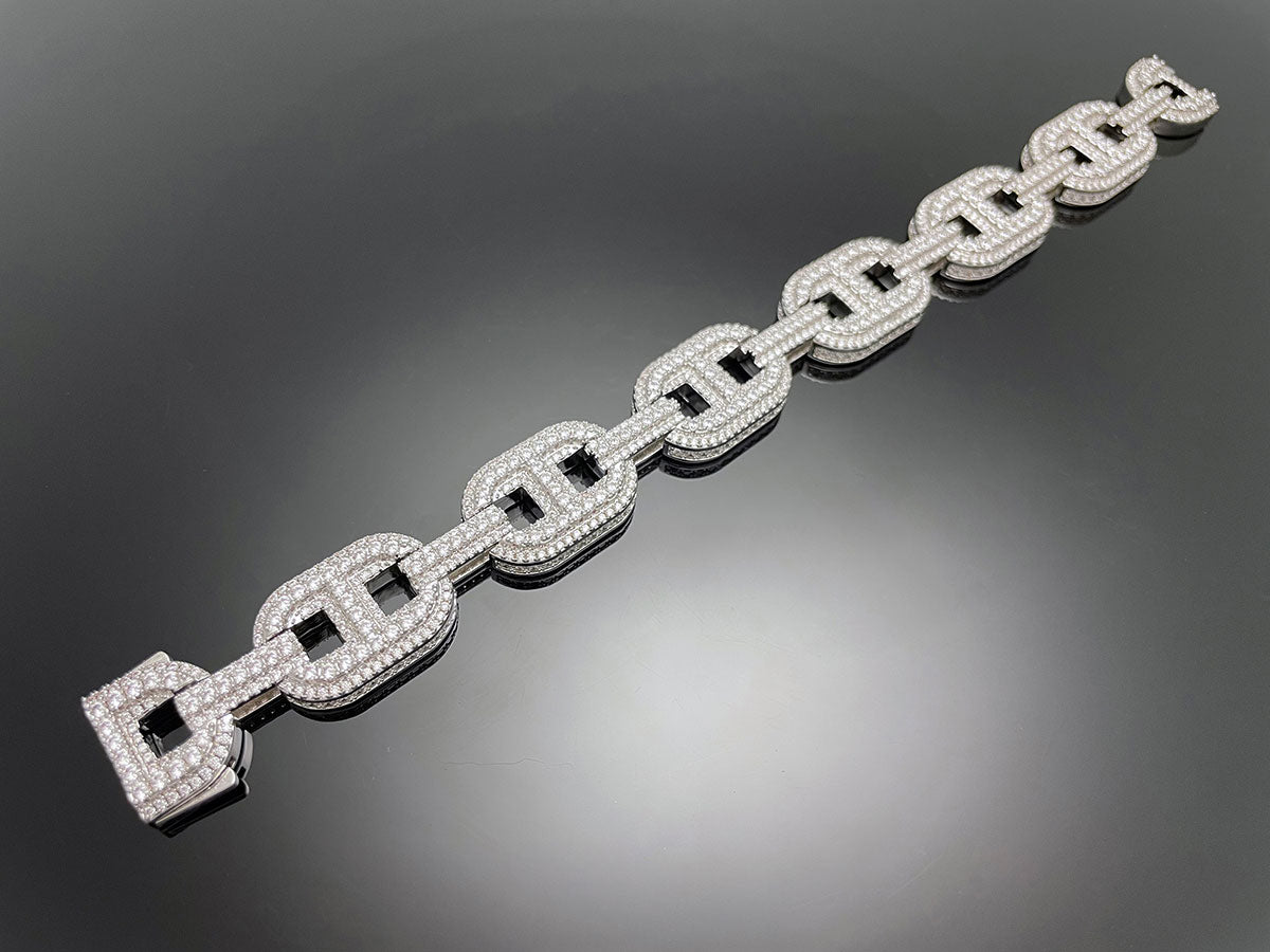 Iced θ chaine d'ancre chain Bracelet – WOOING by Connie Woo
