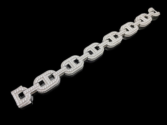 Iced θ chaine d'ancre chain Bracelet
