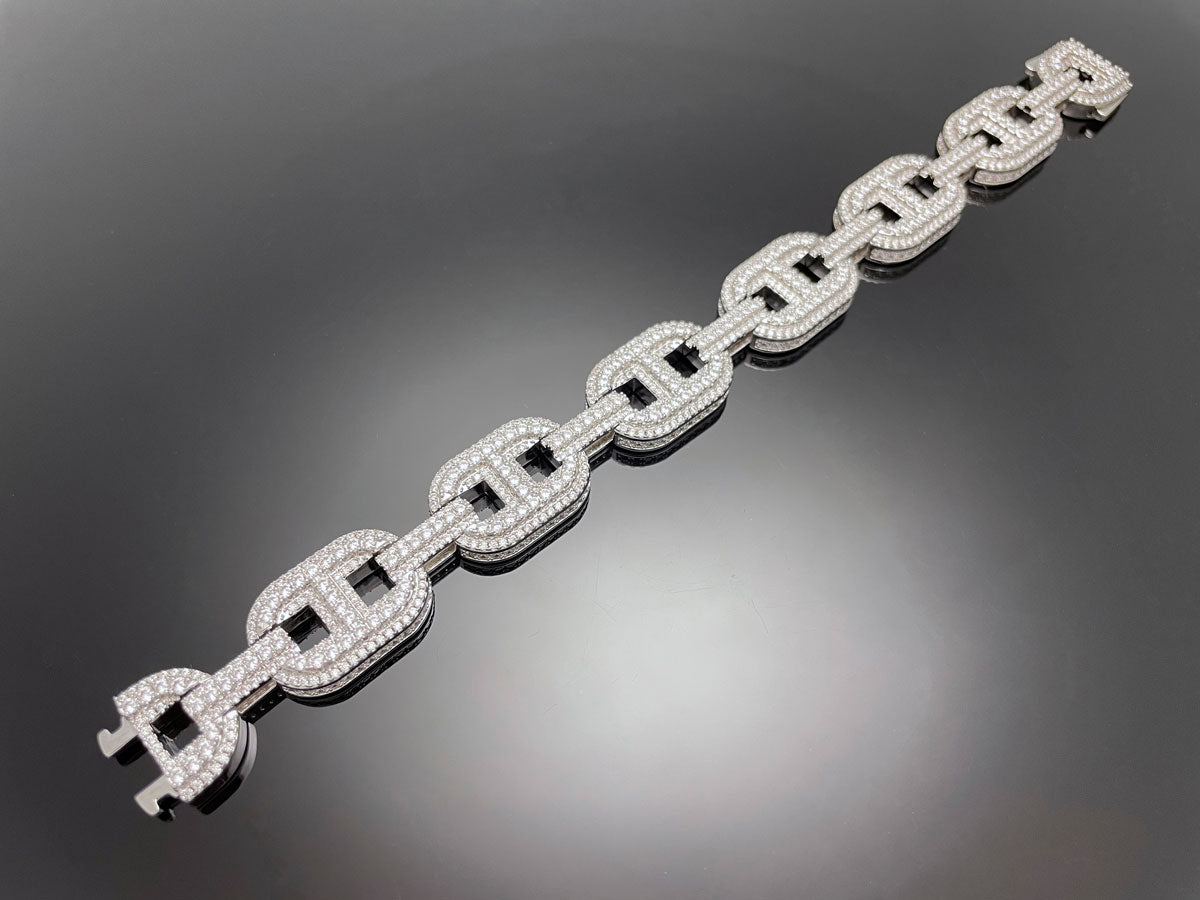 Iced θ chaine d'ancre chain Bracelet