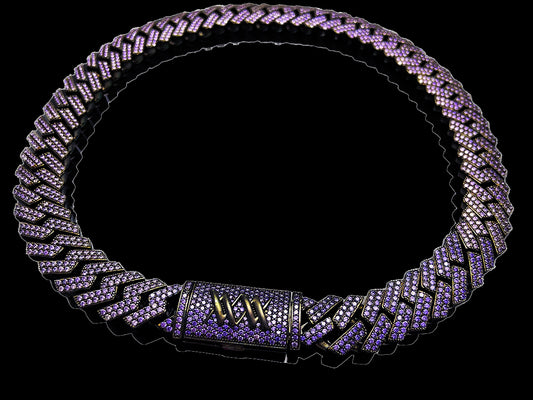 Miami Cuban Necklace Color Stone (JK)