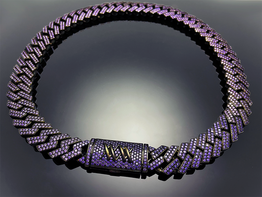 Miami Cuban Necklace Color Stone (JK)