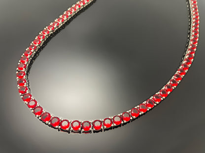 Sterling Silver Tennis Chain Necklace with New Clasp 5mm
