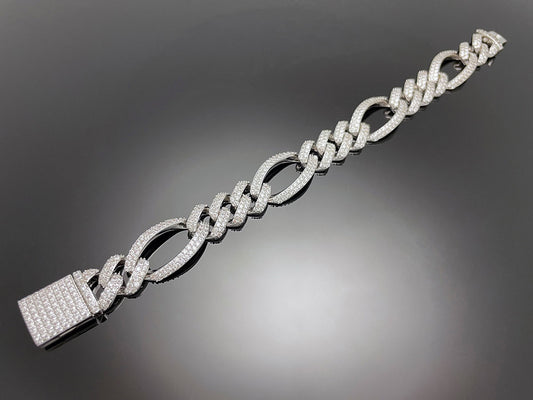 Iced Figaro Chain Bracelet