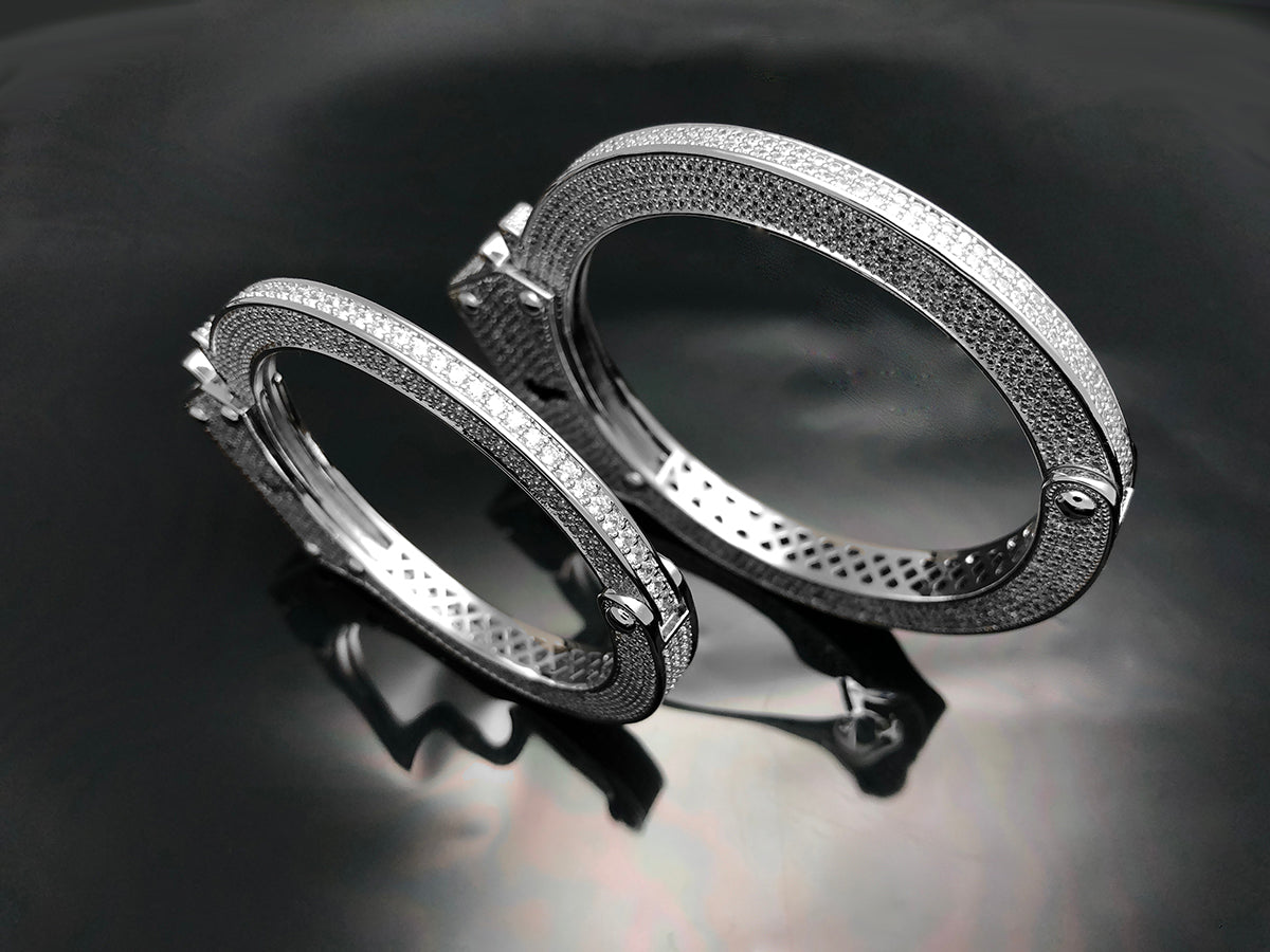 Iced Cuffs Bangle Bracelet