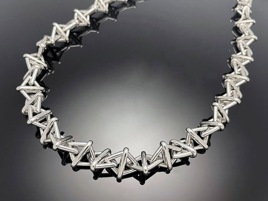 Diamond θ chaine d'ancre chain Necklace