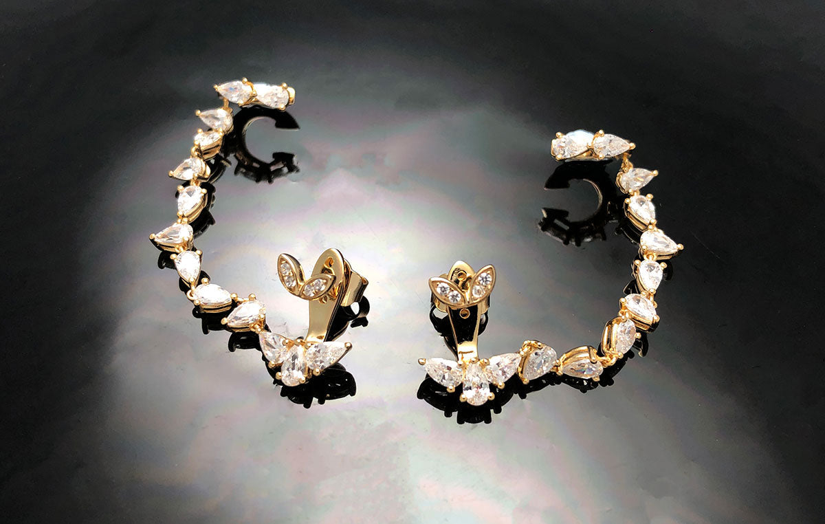 ’Drop Dead’ Earrings with Ear Cuff