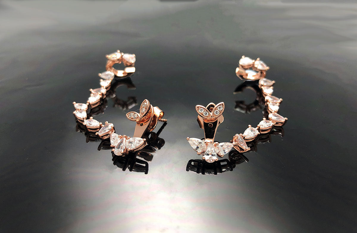 ’Drop Dead’ Earrings with Ear Cuff