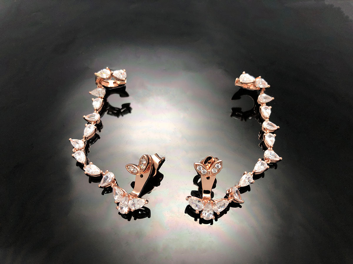 ’Drop Dead’ Earrings with Ear Cuff