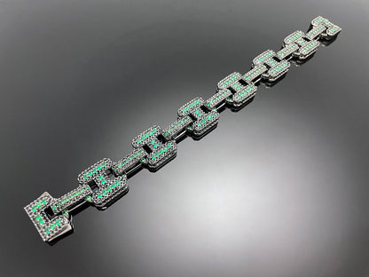 Iced H Chain Bracelet