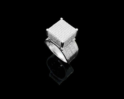 Square Diamond Pave Ring