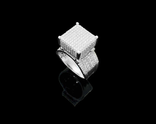 Square Diamond Pave Ring